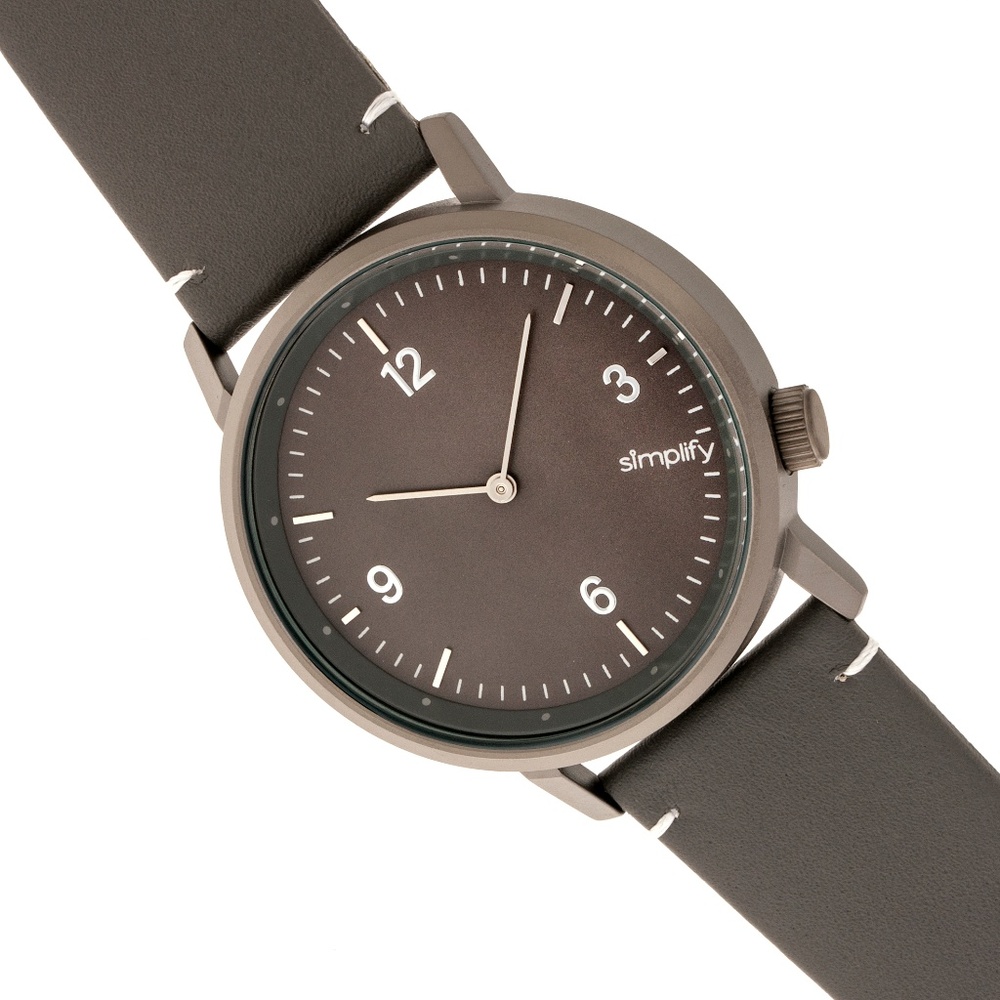NWT Women's All Grey Leather Band Watch